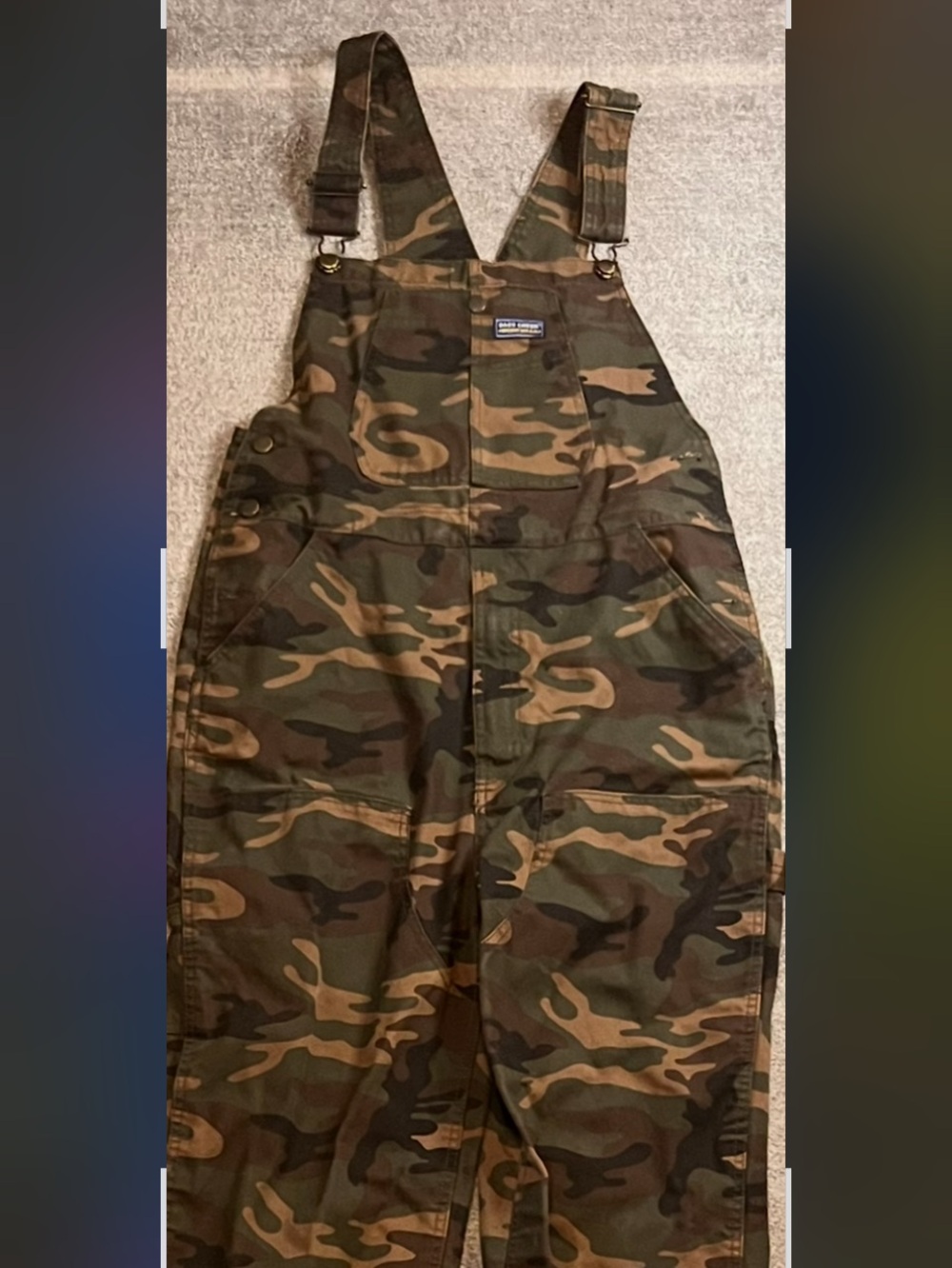 Bass Creek Outfitters Men's Camo Overalls Camo size 30 100% cotton EUC A2-26